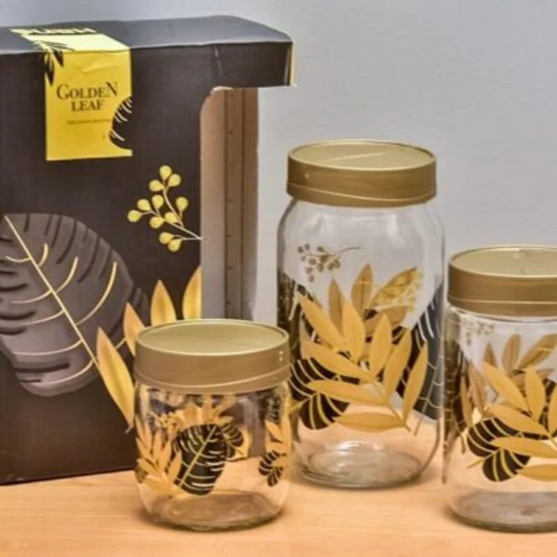 HANE GOLDEN LEAF JAR 3PCS SET
