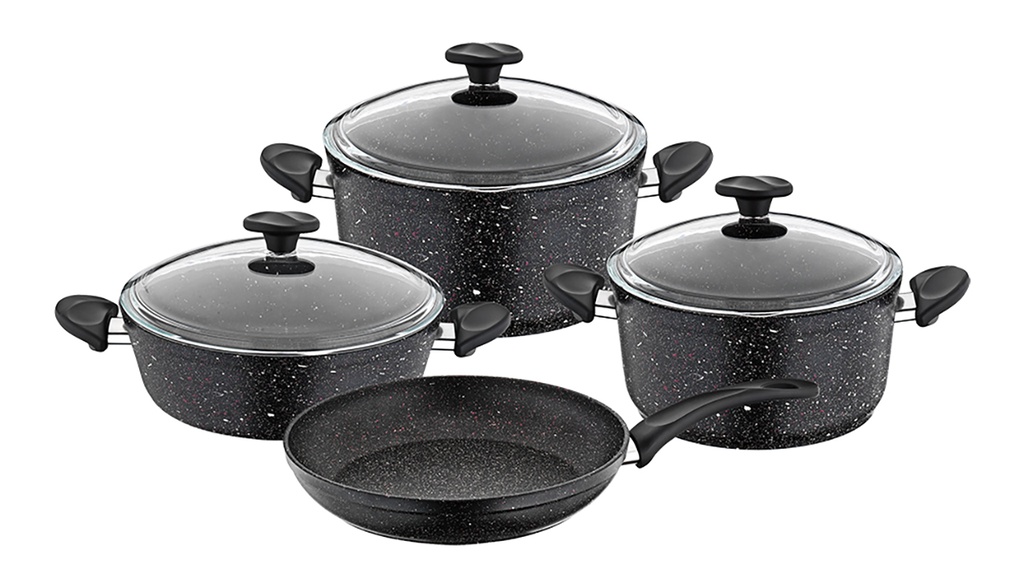 PAPILLA 7PCS COOKING SET BLACK طقم اسود 7 سم 
