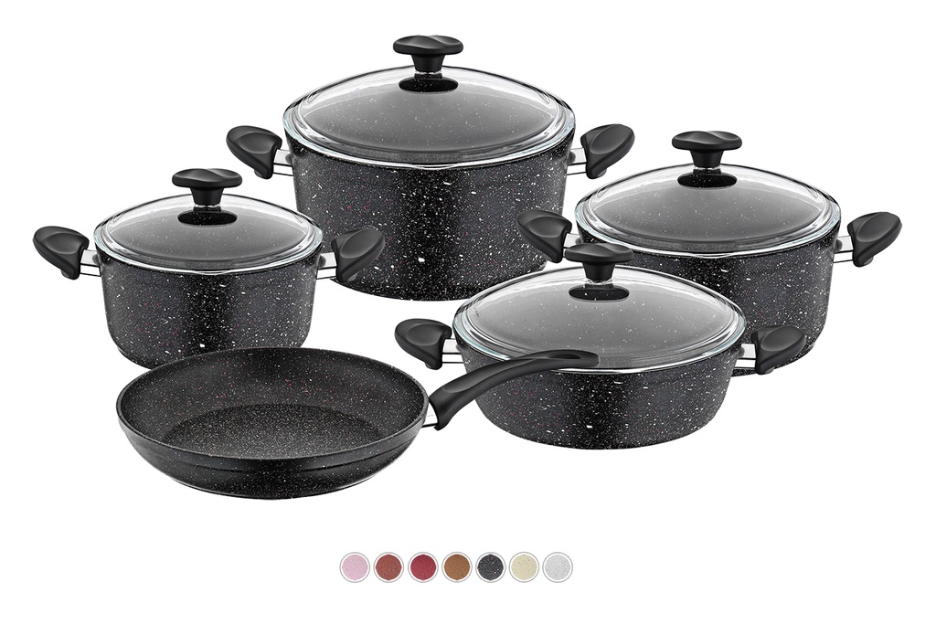PAPILLA 9PCS COOKING SET BLACK