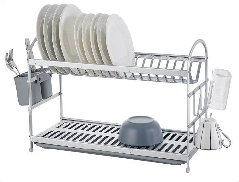 DISH RACK ALUMINIUM 6250A2 رف الصحون بطابقين 