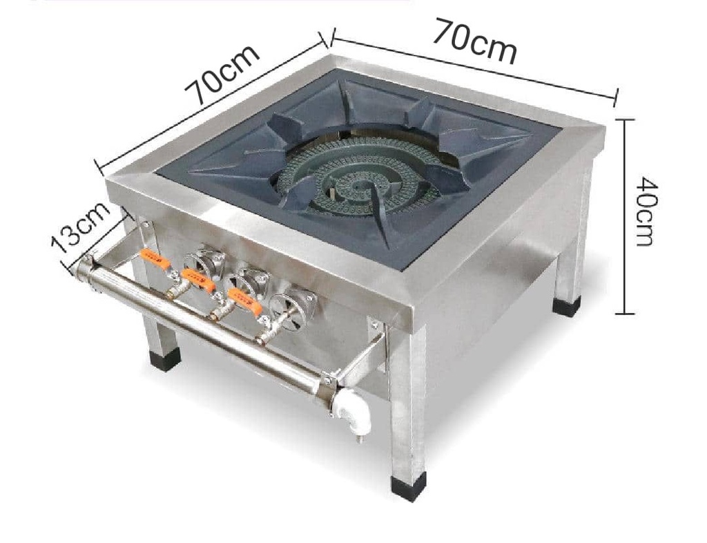 GS-1803 GAS STOVE 70*70+13*40C - جولة ضغط عالي 70 سم         4 عيون 