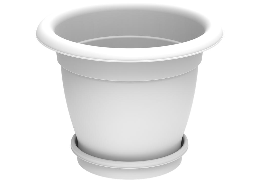 COSMO FLOWER POT 20" WHITE اصيص 