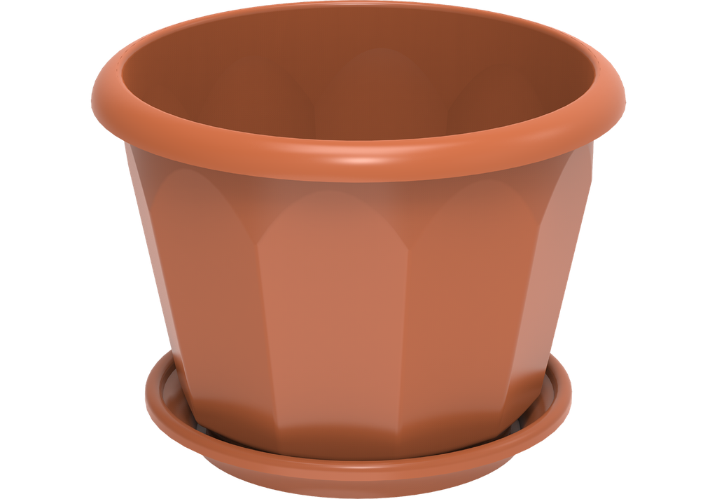COSMO FLOWER POT HEX 25CM TERR اصيص 