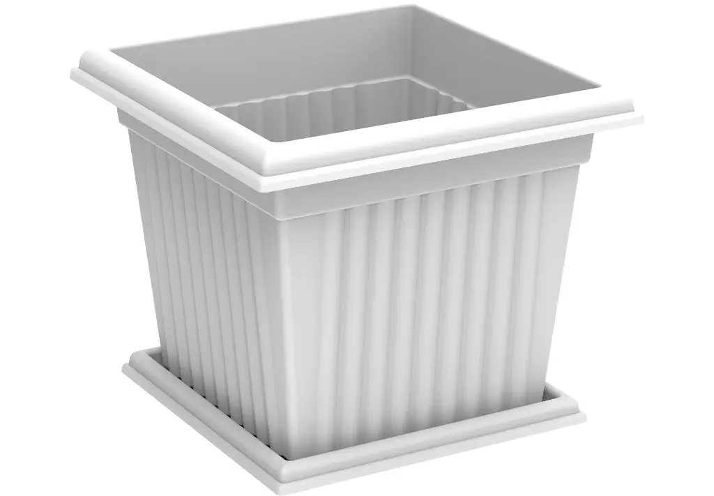 COSMO SQUARE PLANTER 20LTR W اصيص مربع ابيض 