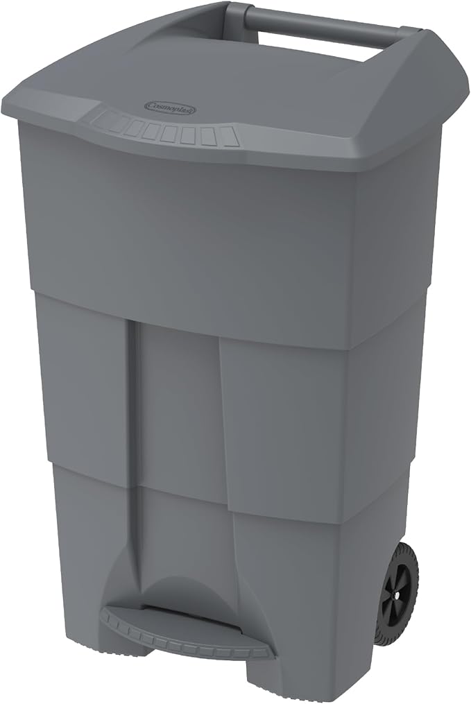 COSMO. STEP ON WASTE BIN 125L حاوية مهملات مع دواسة و عجلات 