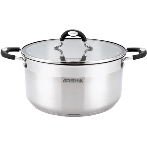 ARSHIA S/S CASSEROLE 26CM SS478-3081 قدر ارشيا ستيل 26 سم مقبض اسود