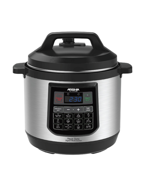 ARSHIA COOKER 8LTR EP-110-2498 قدر ضغط كهربائي 8 لتر ستيل 