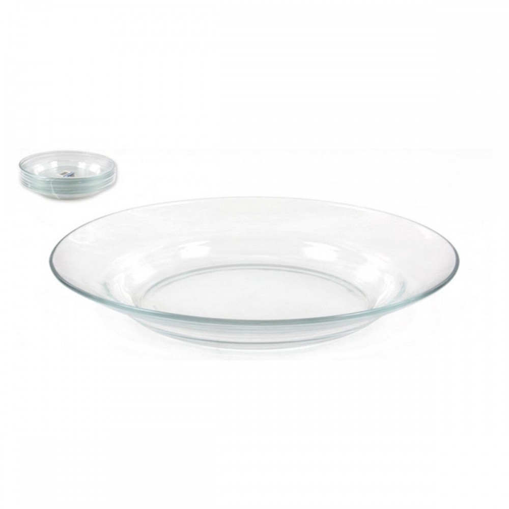 DLX. RND DEEP PLATE 23CM- SOUP - صحن زجاجي عميق 