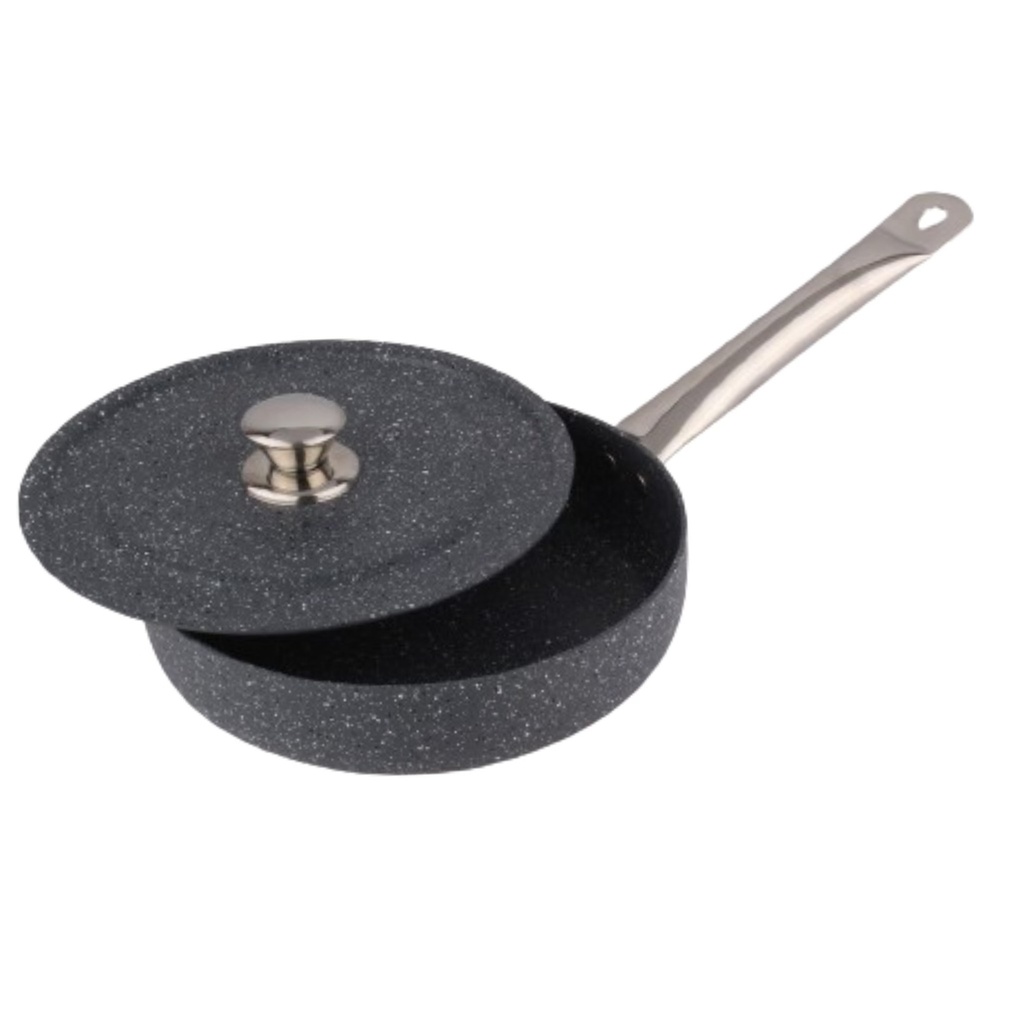   FRYPAN WITH LID 24CM W/ INDUCTION مقلاة مع غظا