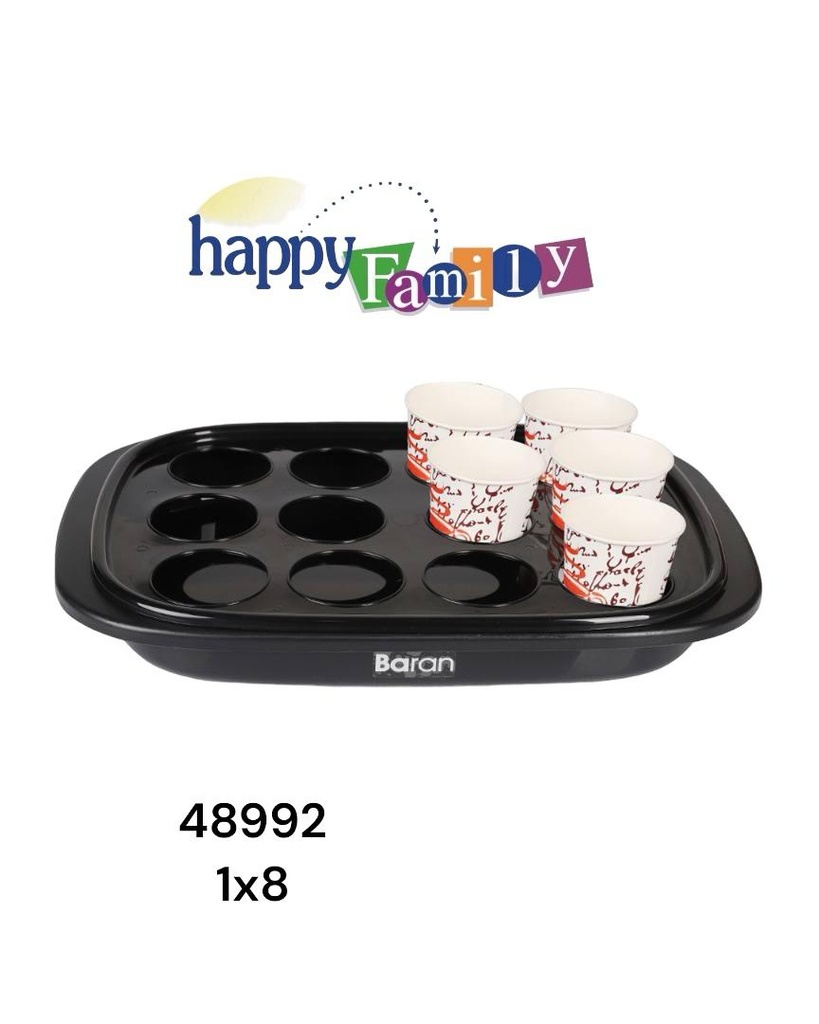 GR GLASS HOLDER 12PCS SQR 48992 صينية الكاسات الصغيرة ١٢ كاس