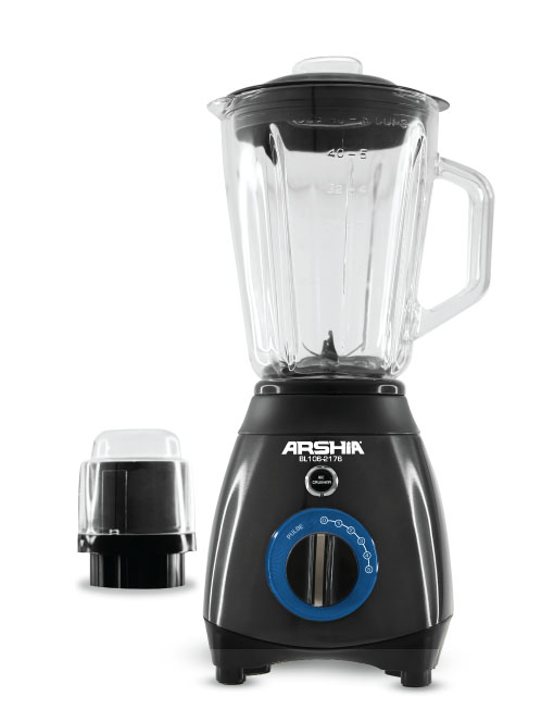 ARSHIA BLENDER 1.5LTR BL106-2176 - 700 WATT - خلاط عصير  ارشيا مع مطحة قهوة
