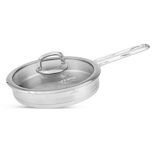 BH LIFE S/S FRY PAN 28CM LIFEP12FRY-28SILVER مقلاة ستيل 28 سم لايف سمايل