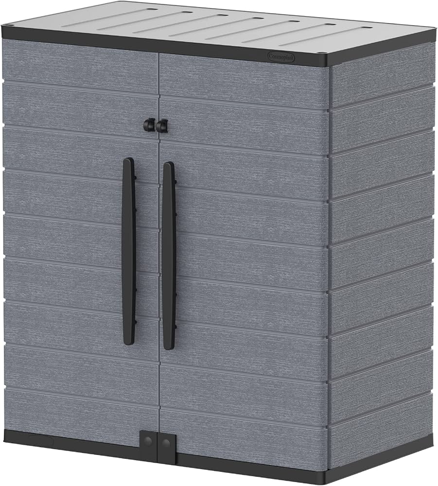 COSMO VERTICAL CABINET SHORT GREY  كبت تخزين صغير رصاصي 