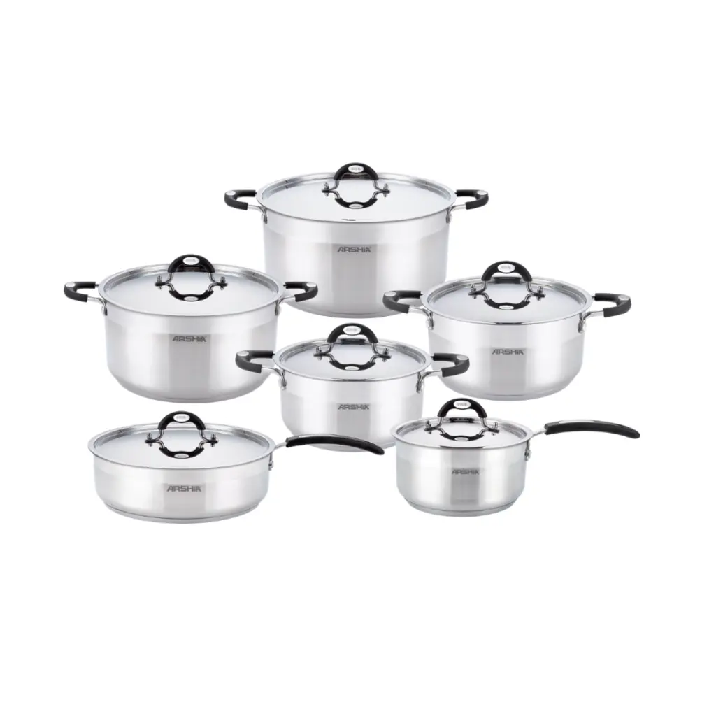 ARSHIA S/S 16PC COOKWARE SET SS478-3319 - طقم ستانلس 16  قطعة 