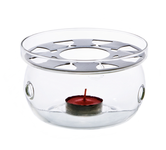 GB-15 GLASS KETTLE CANDLE HOLDER 15 CM - قاعدة الشمع الزجاجية 