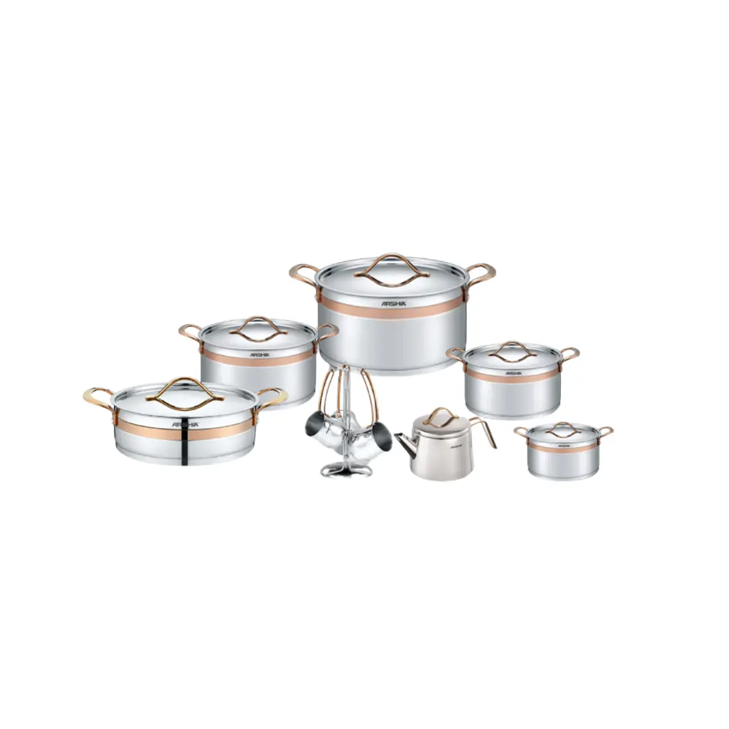 ARSHIA S/S 16PC COOKWARE SET W/COPPER HDLE SS270-3280