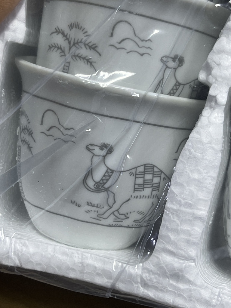 PATTUR 12PCS CAWA SET -AHB-8- فنجان كبير جمل فضي 