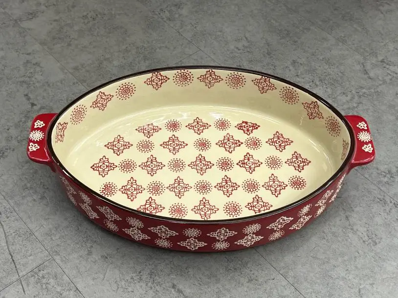 dannyhome SM02-20 Porcelain  11"Bakeware 28.3CM - قالب فرن بيضاوي