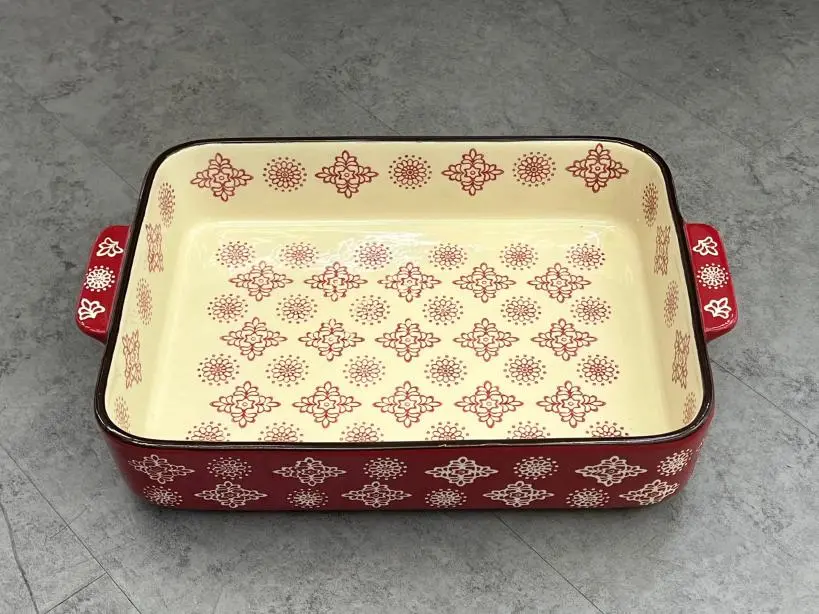dannyhome SM02-22 Porcelain 
8.5"Bakeware 21CM - قالب فرن مستيطل