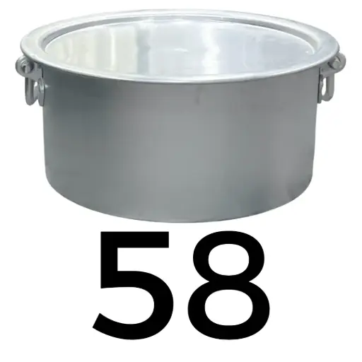 [8851130067038] BT-58 BAHRAIN ALUM TOPE NO:58 N -  قدر طبخ المينيوم 58 ( 40-50 كيلو عيش ) 
