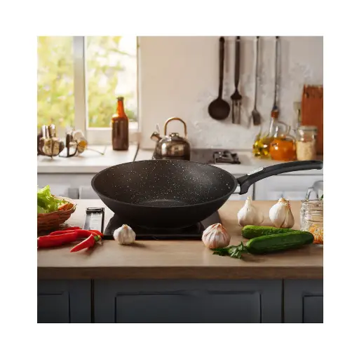 [8680539705779] 26CM PAPILLA FRYPAN BLACK _ مقلاة اسود 26سم 