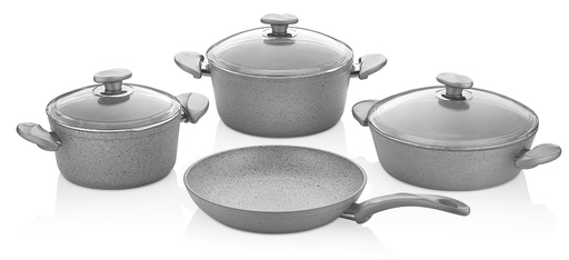 [8680539705892] PAPILLA 9PCS COOKING SET GREY