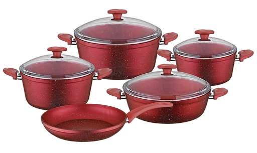 [8680539705922] PAPILLA 9PCS COOKING SET RED