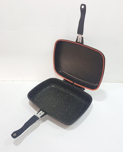 [8680539715129] PAPILLA CAST GRILL PAN 36*26 R مقلاة دبل للشوي 