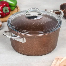 [8680539715273] PAPILLA 28CM CASSEROLE STEEL H قدر 28 سم نحاسي بيد ستيل