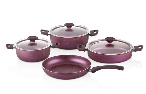 [8680539725081] PAPILLA 7PC COOKING SET PURPLE طقم 7 قطع  بنفسجي 