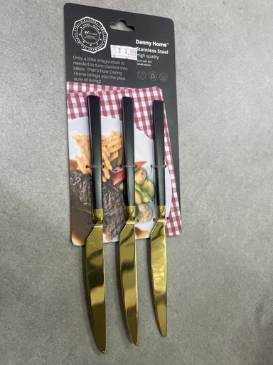 [6803072801575] DINNER KNIFE G+BLACK H041GB-1