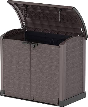 [6291048191384] COSMOPLAST STORAGE SHED 1200 ARC LID BROWN مخزن تخزين 1200 لتر بغطاء مقوس