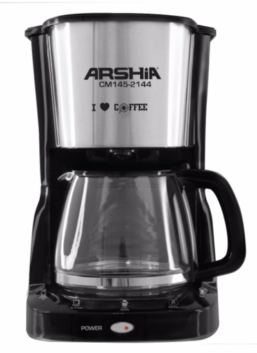 [8696219022144] ARSHIA COFFEE MAKER 2144 BLACK محضرة قهوة سوداء ( اميركانو ) 
