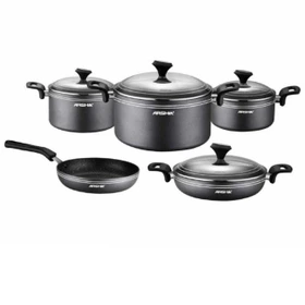 [4260672115884] ARSHIA COOKWARE SET 9PC CO762-2982 طقم قدور جرانيت 9 قطع 