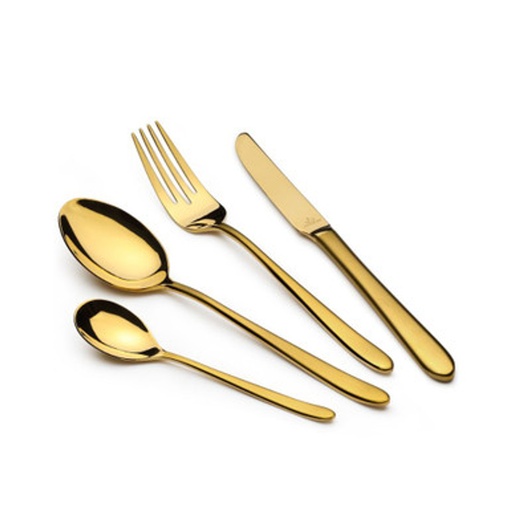 [4260672112652] ARSHIA 24PCS TM1401G- CUTLERY طقم ملاعق و شوك 