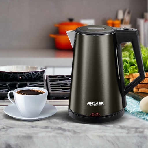 [4260672116485] ARSHIA EK133-2722 SS EL. KETTL غلاية ماء ارشيا لون تاتينيوم 1.7 لتر 