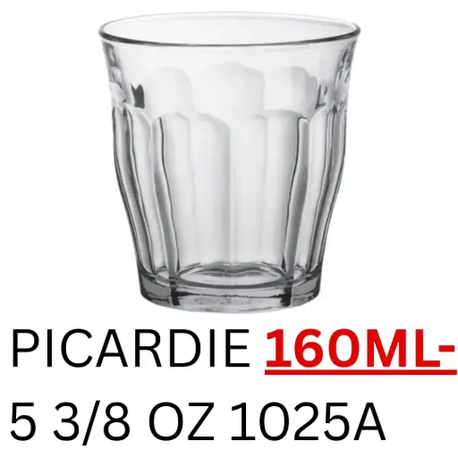 [3550190002010] DURALEX PICARDIE 160ML- 5 3/8 OZ 1025A ( 6PCS )- كاسات بيكاردي 160 ملل