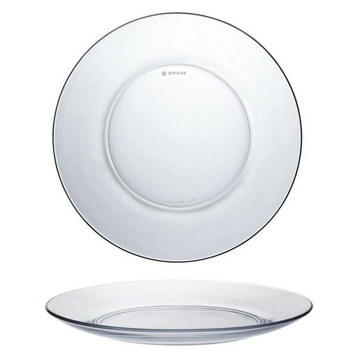 [3550190401622] DLX. FLAT PLATE 19CM - DESSERT - صحن زجاجي للحلويات