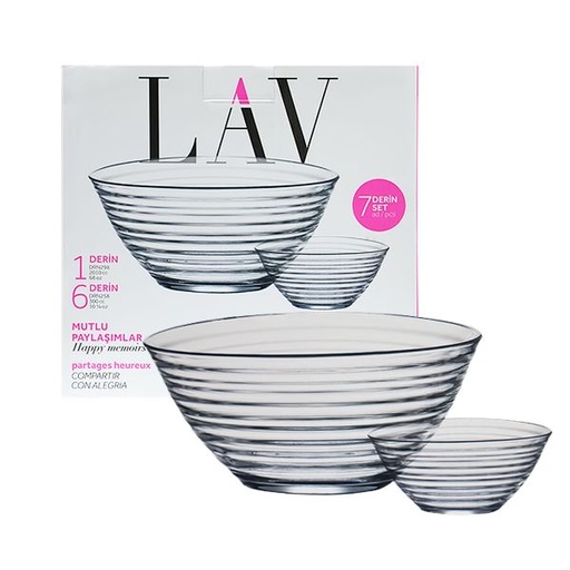 [8692952107320] LAV 7PCS  DERIN SALAD SET طقم بوادي سلطة 