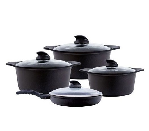 [4260672117701] ARSHIA CO360-2450 GRANITE COOKWARE 9 PCS طقم قدور ارشيا 