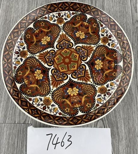 [6952022162483] FLOWER DEEP PALTE 16 INCH -كاب ابو وردة برتقالي