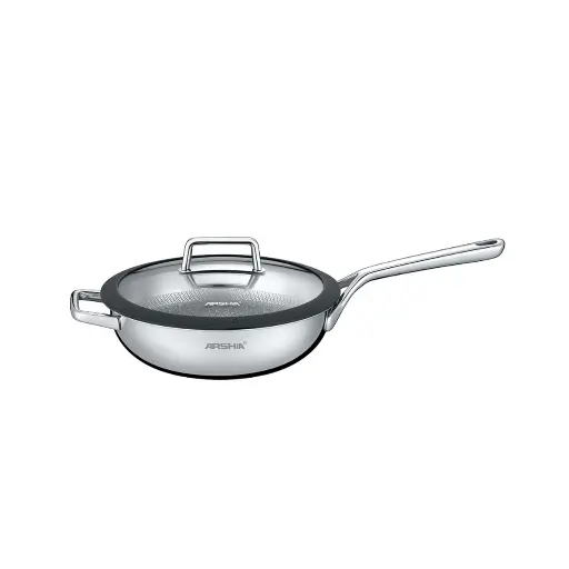 [4260672117635] ARSHIA S/S N0N-STICK WOKPAN W/LID 26CM SS050-3167