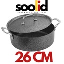 [8905531013821] RG-24 SOLID GRANITE ALUMINIUM BIRIYANI POT W/LID 24CM- قدر سولد روكي جرانيت 24 سم