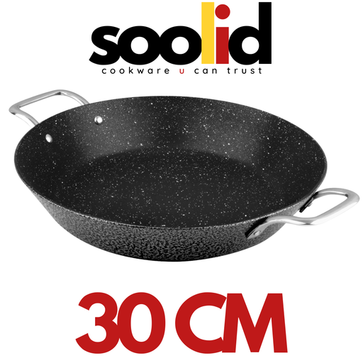 [8905531013906] RGF-30 SOLID GRANITE ALUMINIUM PAELLA PAN 30CM- مقلاة بيدين روكي جرانيت 30 سم