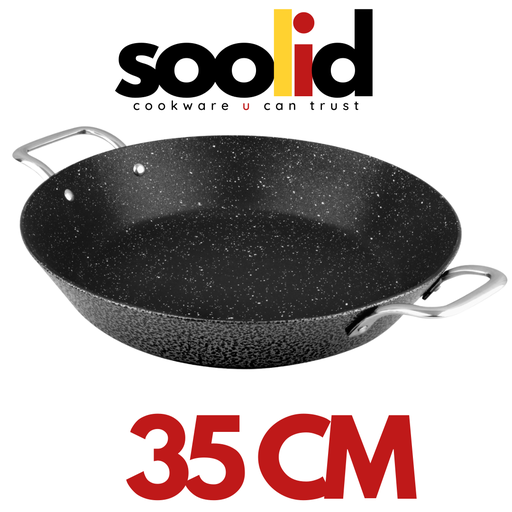 [8905531013913] RGF-35 SOLID GRANITE ALUMINIUM PAELLA PAN 35CM مقلاة بيدين روكي جرانيت 35 سم