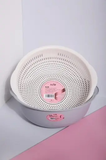 [6267511205339] HOMEKET PLASTIC BASIN&COLANDER NO.3  - 35CM