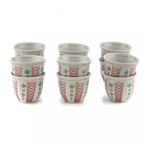 [6920230520045] MRA 6PCS CAWA CUP SET -CW200R1 - فنجان قهوة كبير 200 ملل شدة 6 حبات