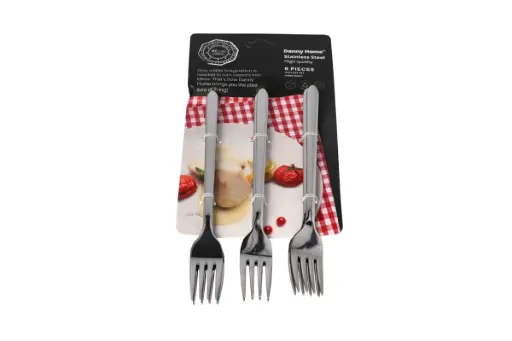 [6667202111862] DANNYHOME DZ100-3 6PCS DINNER FORK - شوك