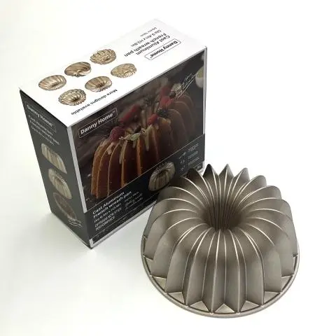 [6803072801346] danny home DHB85 Die-Cast Aluminum French Wreath Pan 24CM - قالب كيك 
