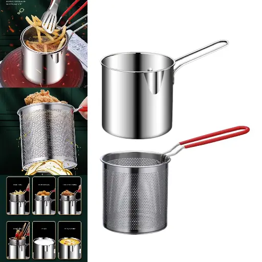 [6952022216775] YT S/S DEEP FRYER W/STRAINER 1.2LTR -FIL21677 
